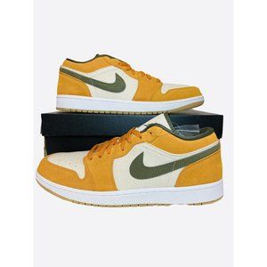 Air Jordan 1 Low SE White Light Curry Olive Sneakers DH6931-102, Men's Size 12.5